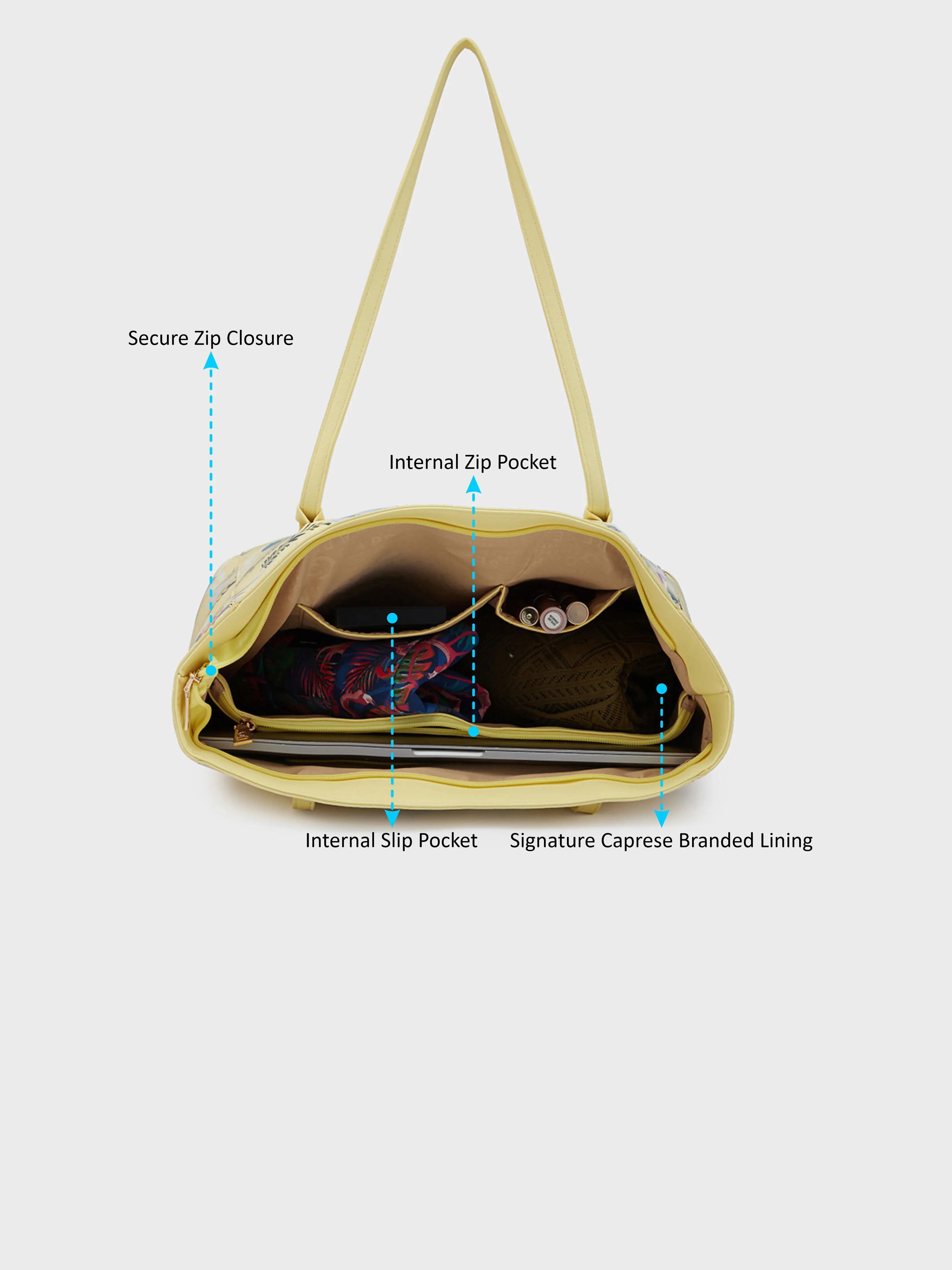 Caprese Gemma Large Dark Pink Tote Bag - Image 42