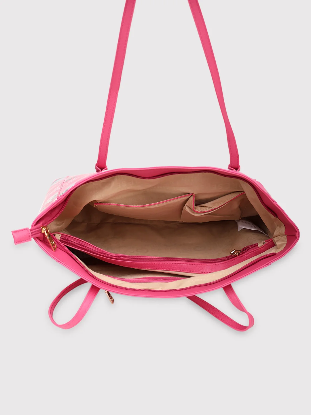 Caprese Gemma Large Dark Pink Tote Bag - Image 5