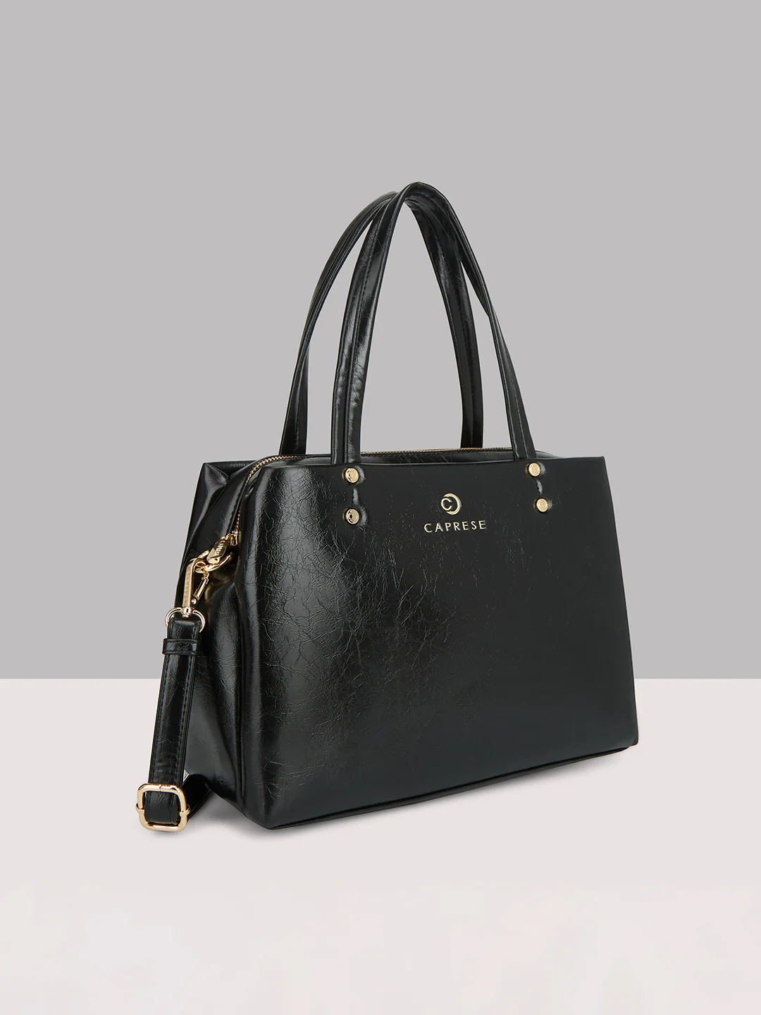 Caprese Geneva Medium Black Satchel - Image 11