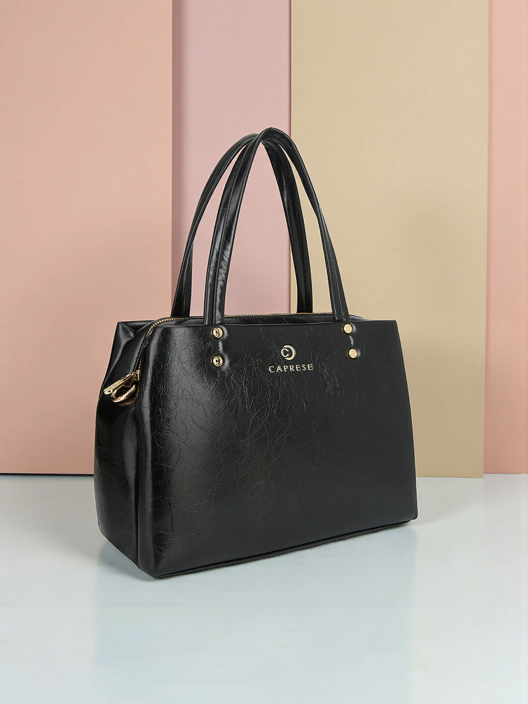Caprese Geneva Medium Black Satchel - Image 12