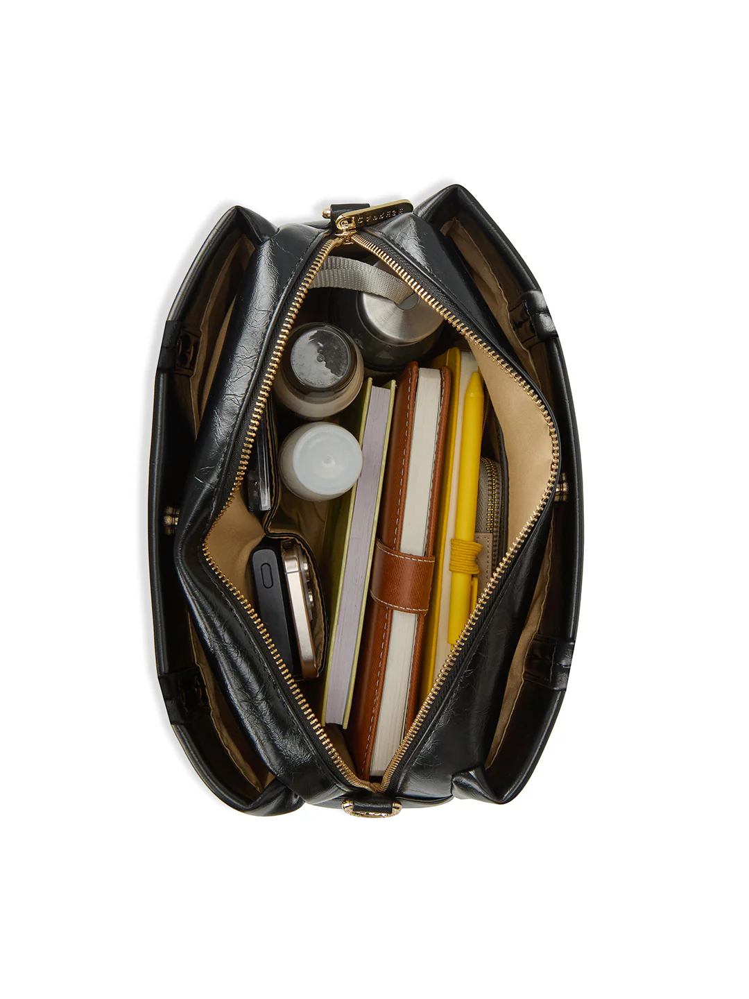 Caprese Geneva Medium Black Satchel - Image 8