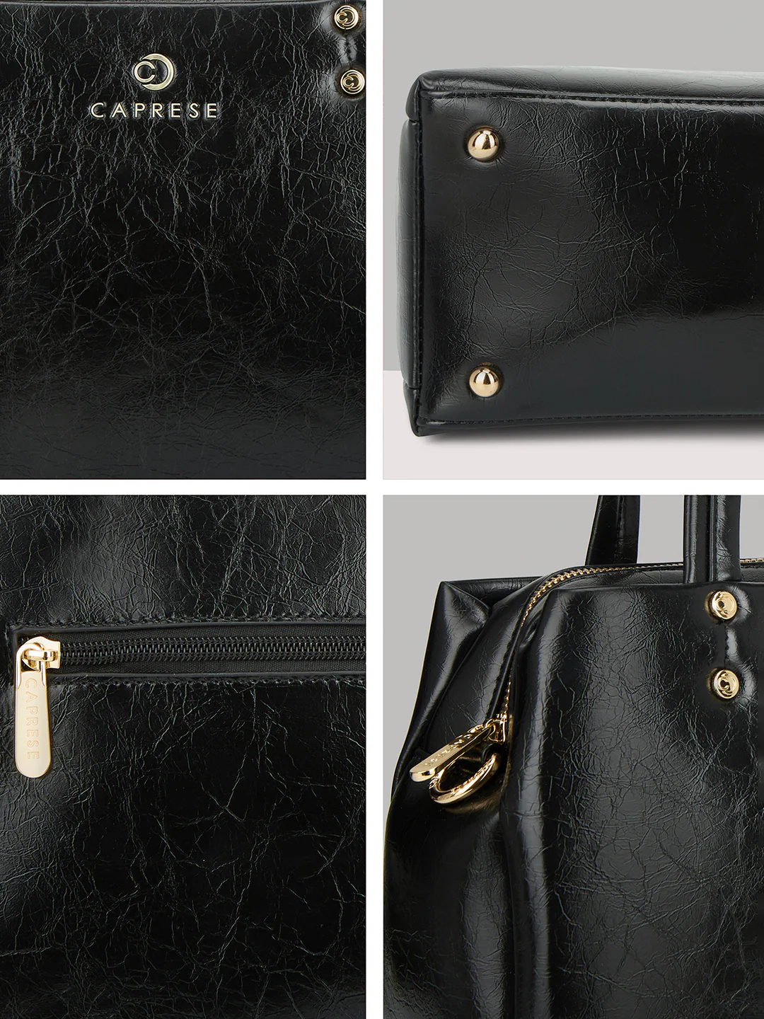Caprese Geneva Medium Black Satchel - Image 9