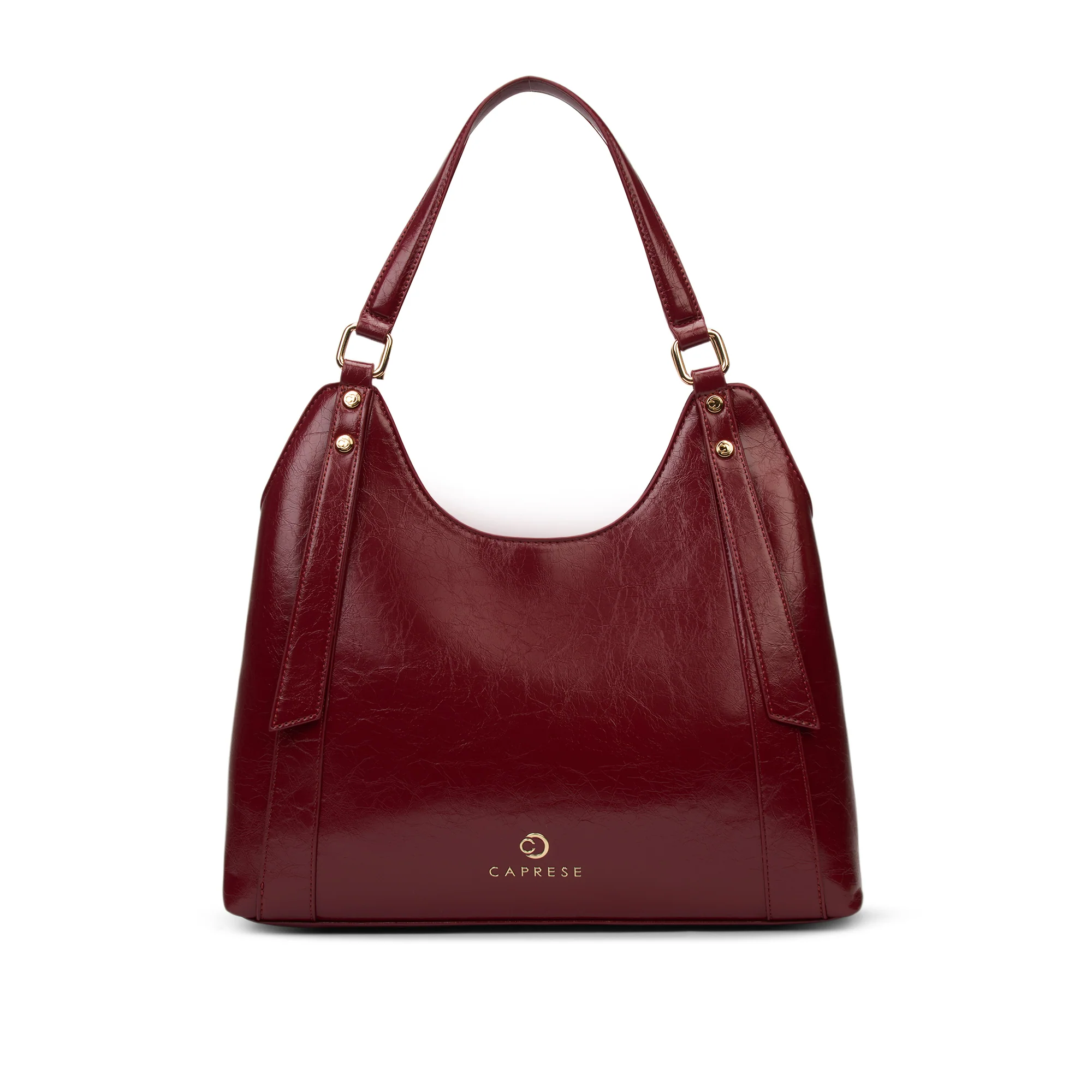 Caprese Geneva Medium Cherry Lacquer Hobo Bag