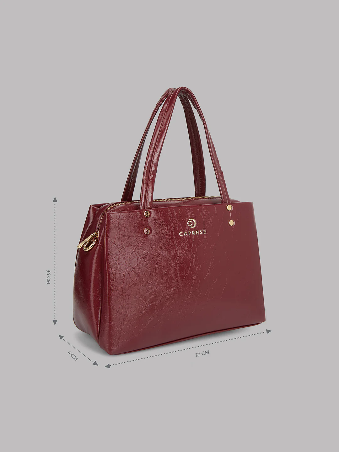 Caprese Geneva Medium Cherry Lacquer
 Satchel - Image 17