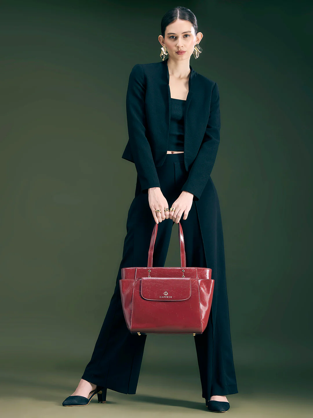 Caprese Geneva Medium Cherry Lacquer
 Tote - Image 11