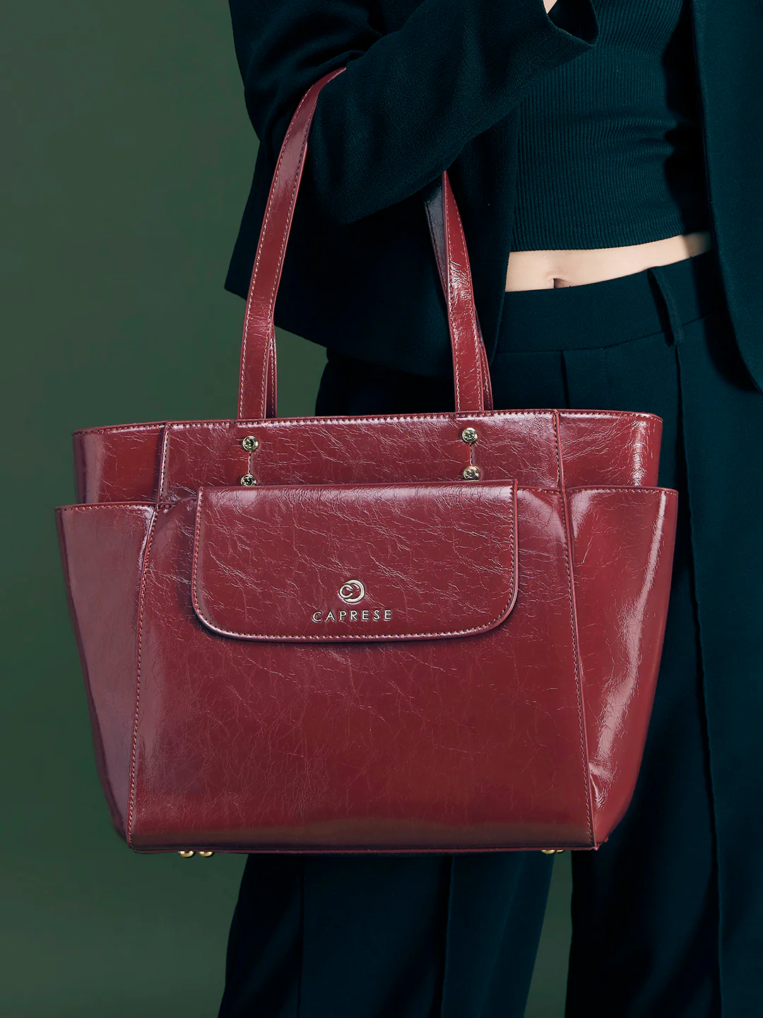 Caprese Geneva Medium Cherry Lacquer
 Tote - Image 12