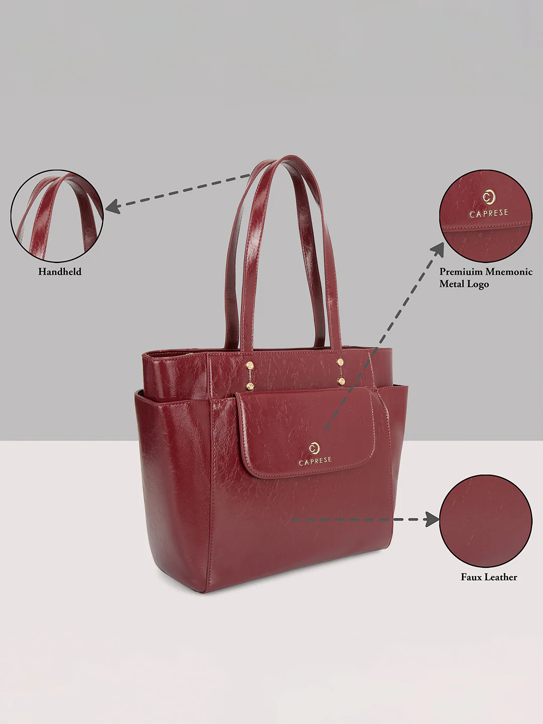 Caprese Geneva Medium Cherry Lacquer
 Tote - Image 14