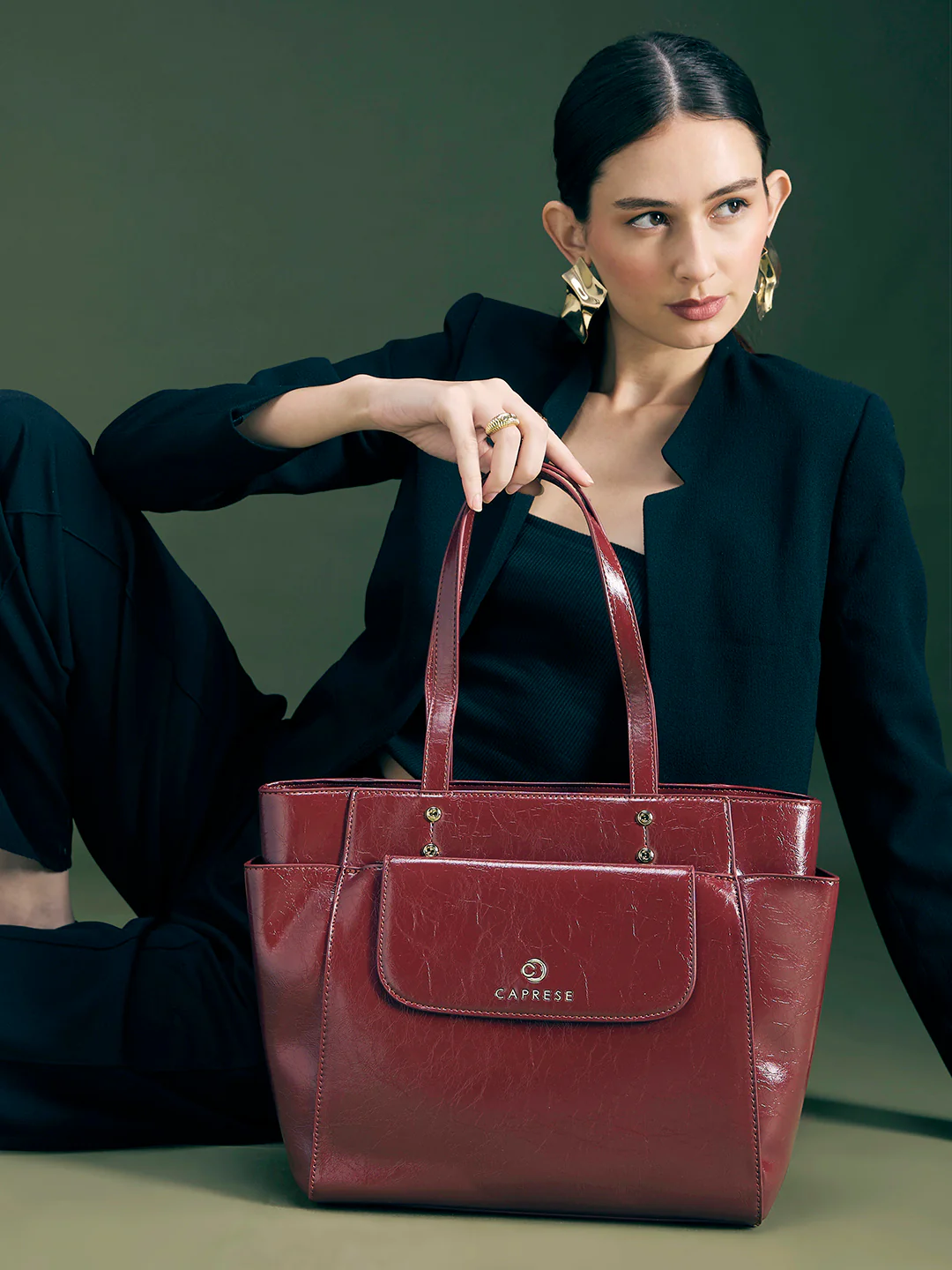 Caprese Geneva Medium Cherry Lacquer
 Tote - Image 2