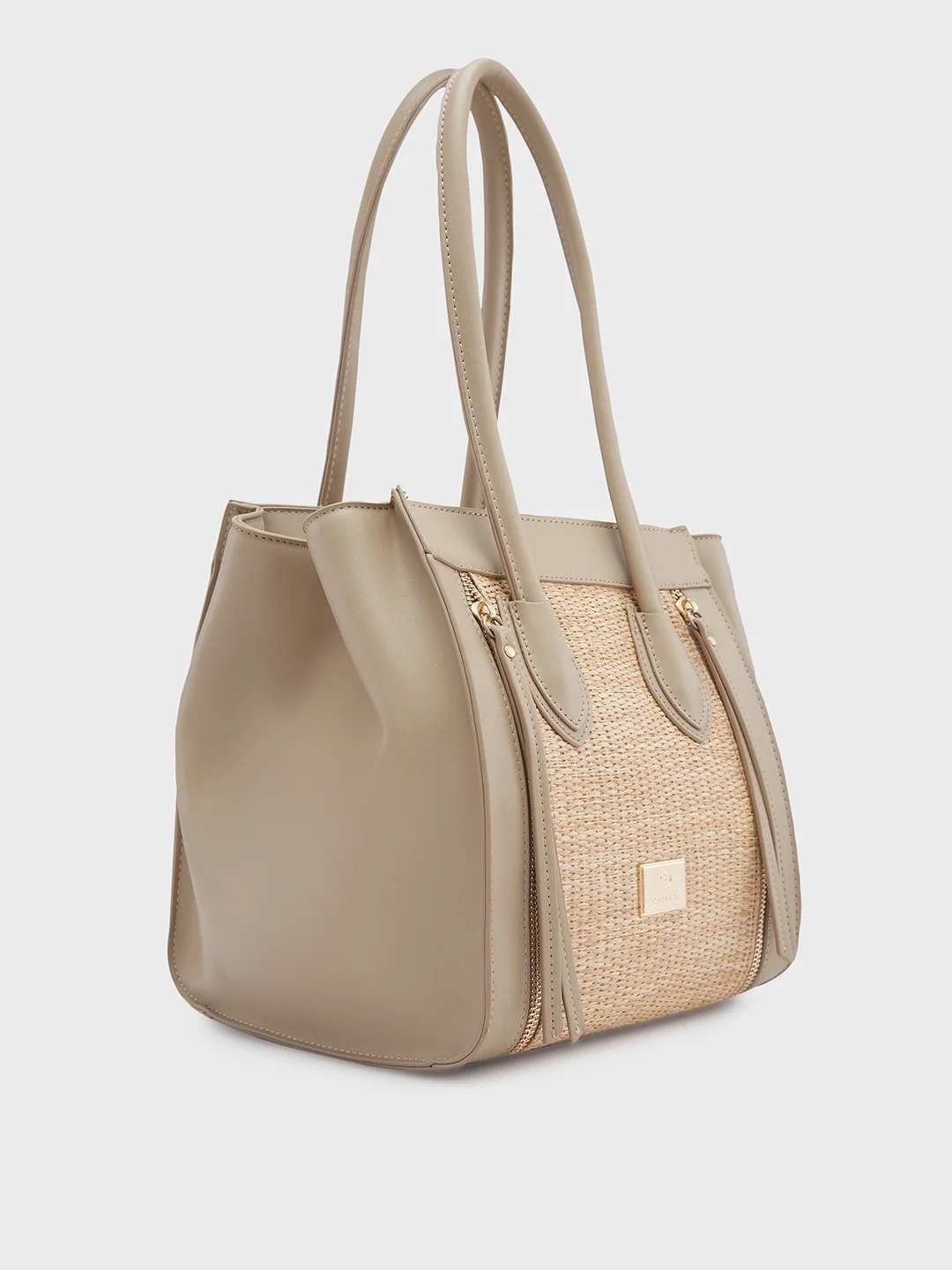 Caprese Georgia Medium Beige Satchel Bag - Image 5
