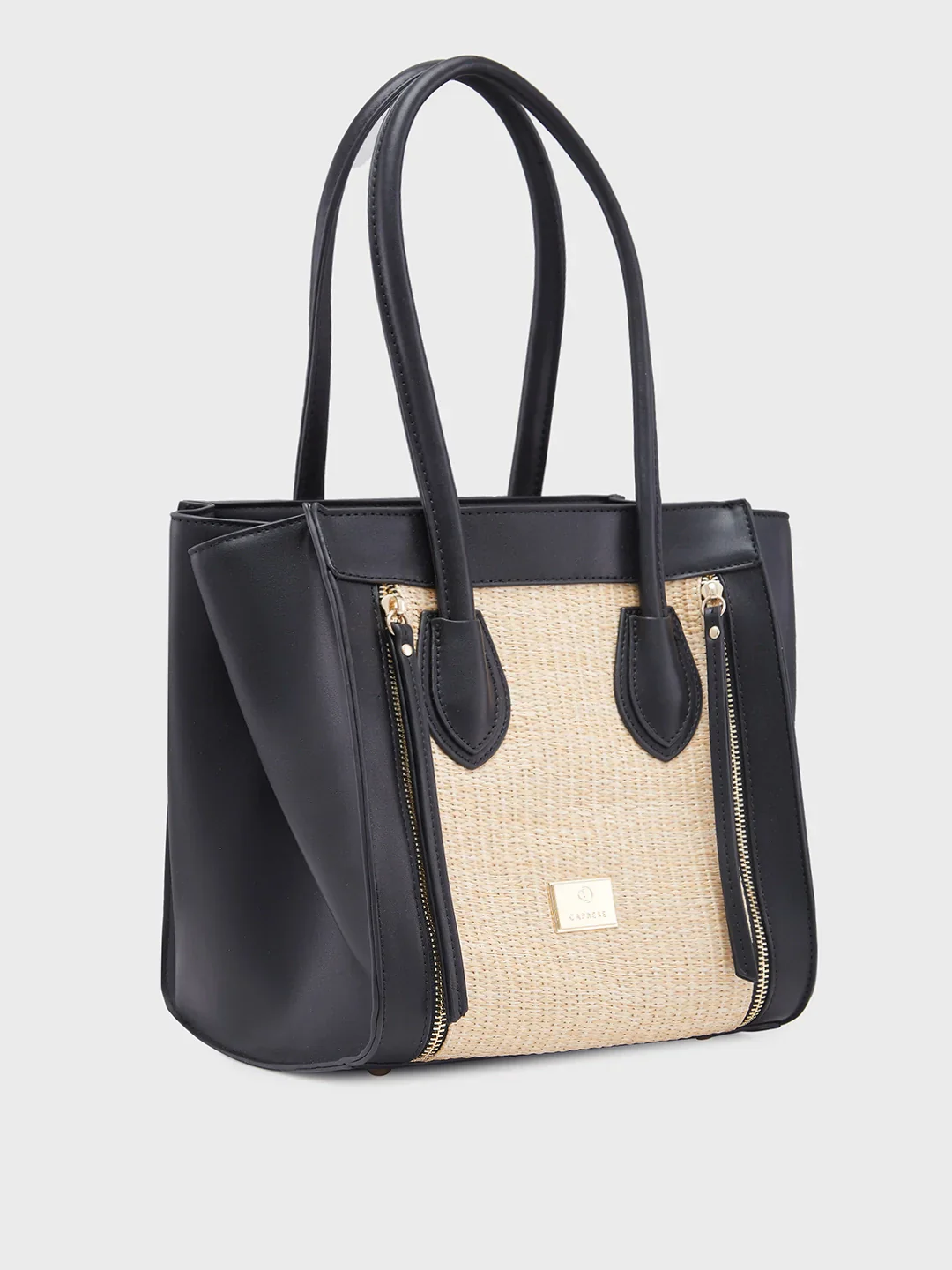 Caprese Georgia Medium Black Satchel Bag - Image 4