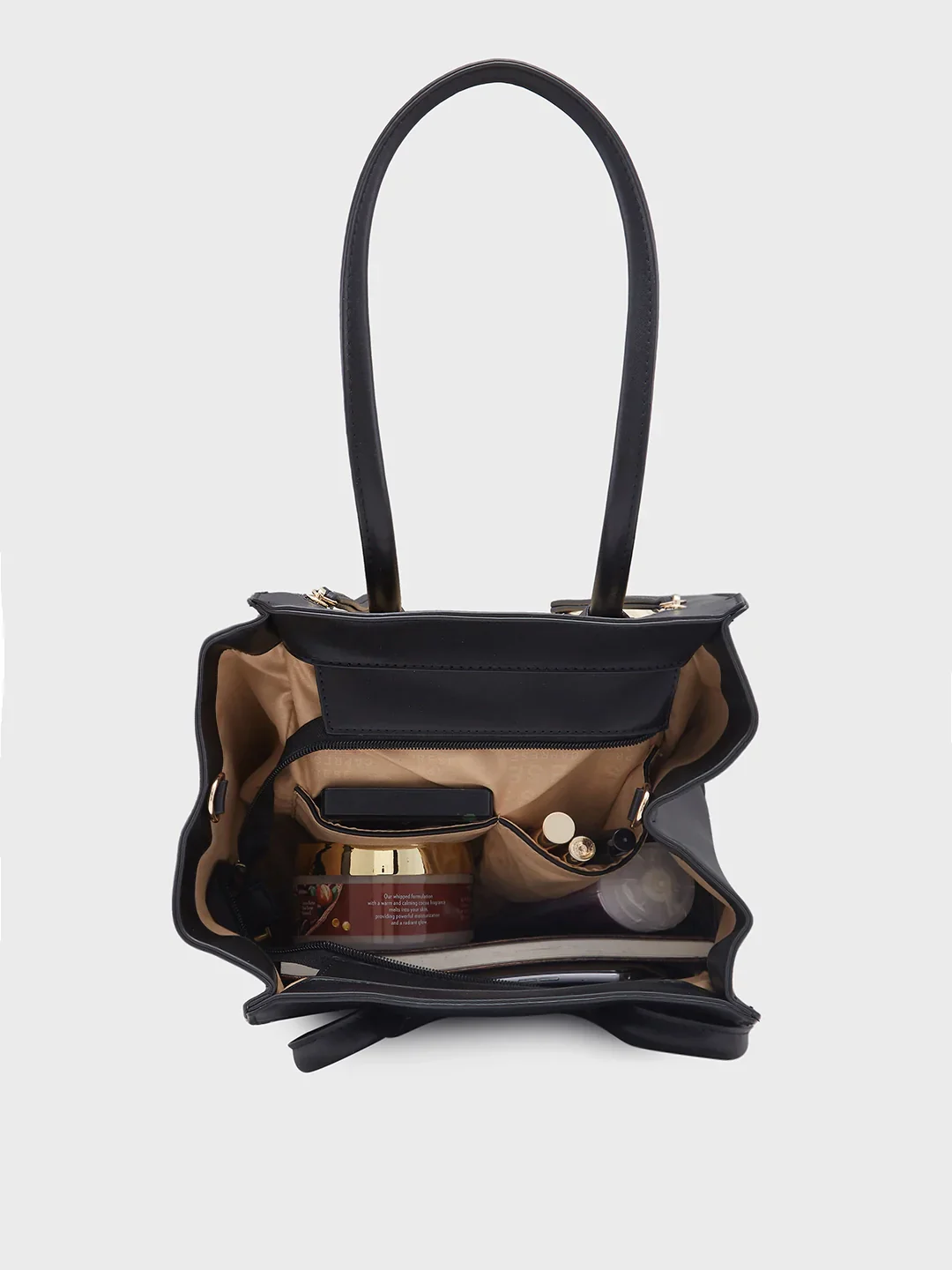 Caprese Georgia Medium Black Satchel Bag - Image 8