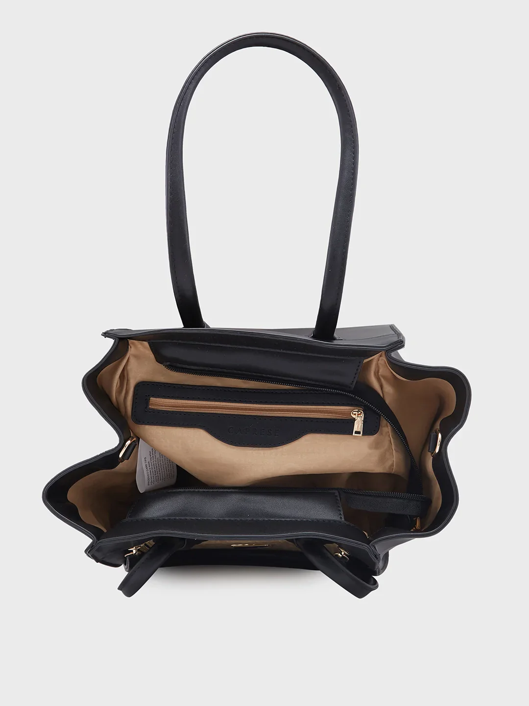 Caprese Georgia Medium Black Satchel Bag - Image 9