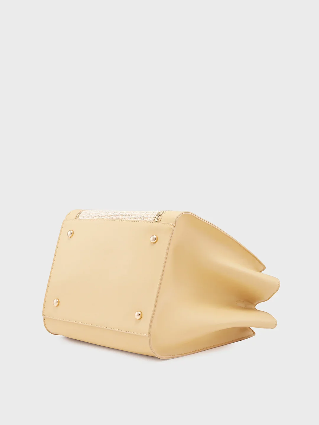 Caprese Georgia Medium Light Yellow Satchel Bag - Image 5
