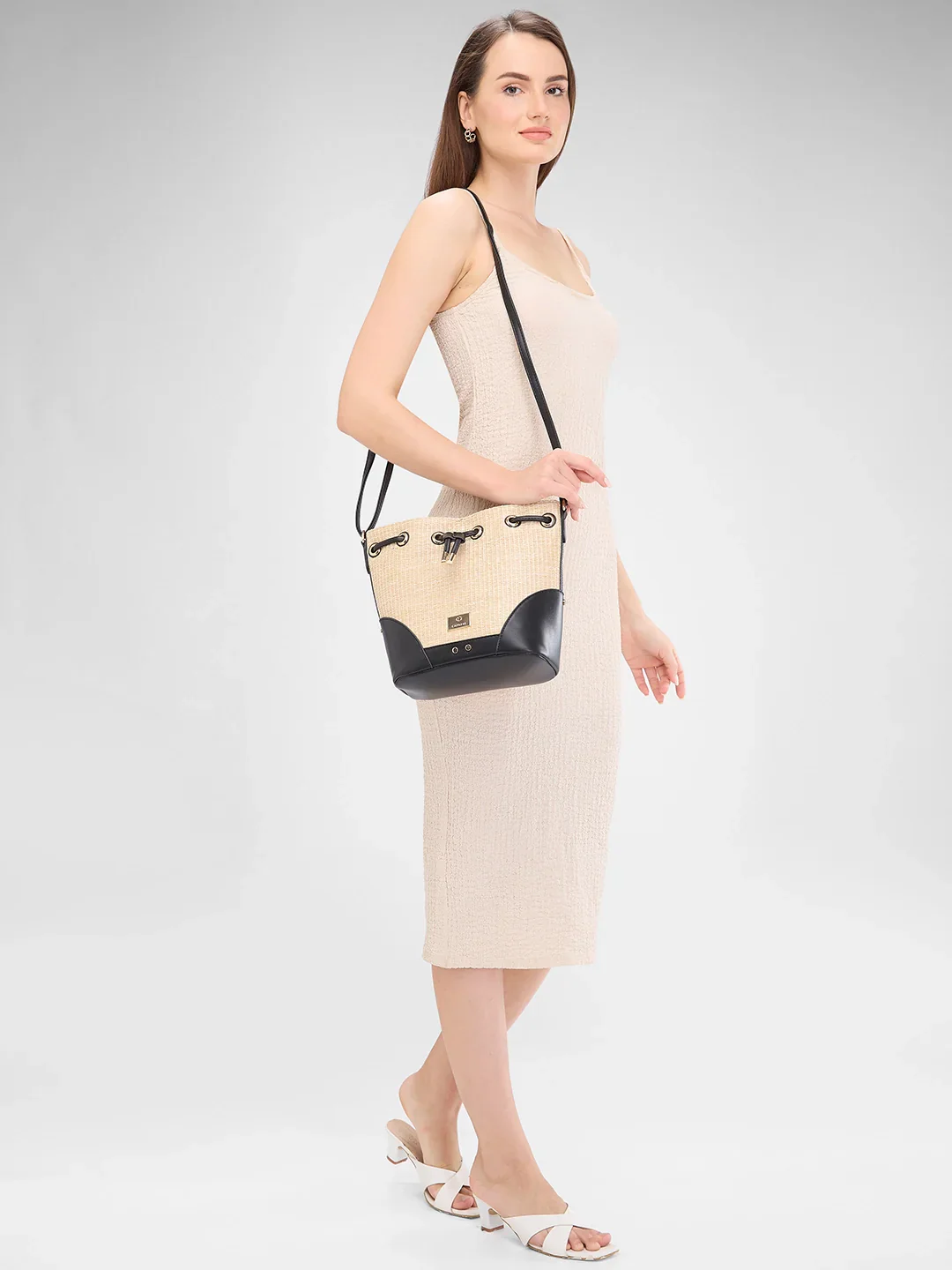 Caprese Georgia Medium Black Sling Bag - Image 12