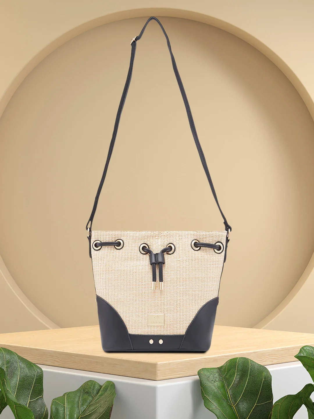 Caprese Georgia Medium Black Sling Bag - Image 2