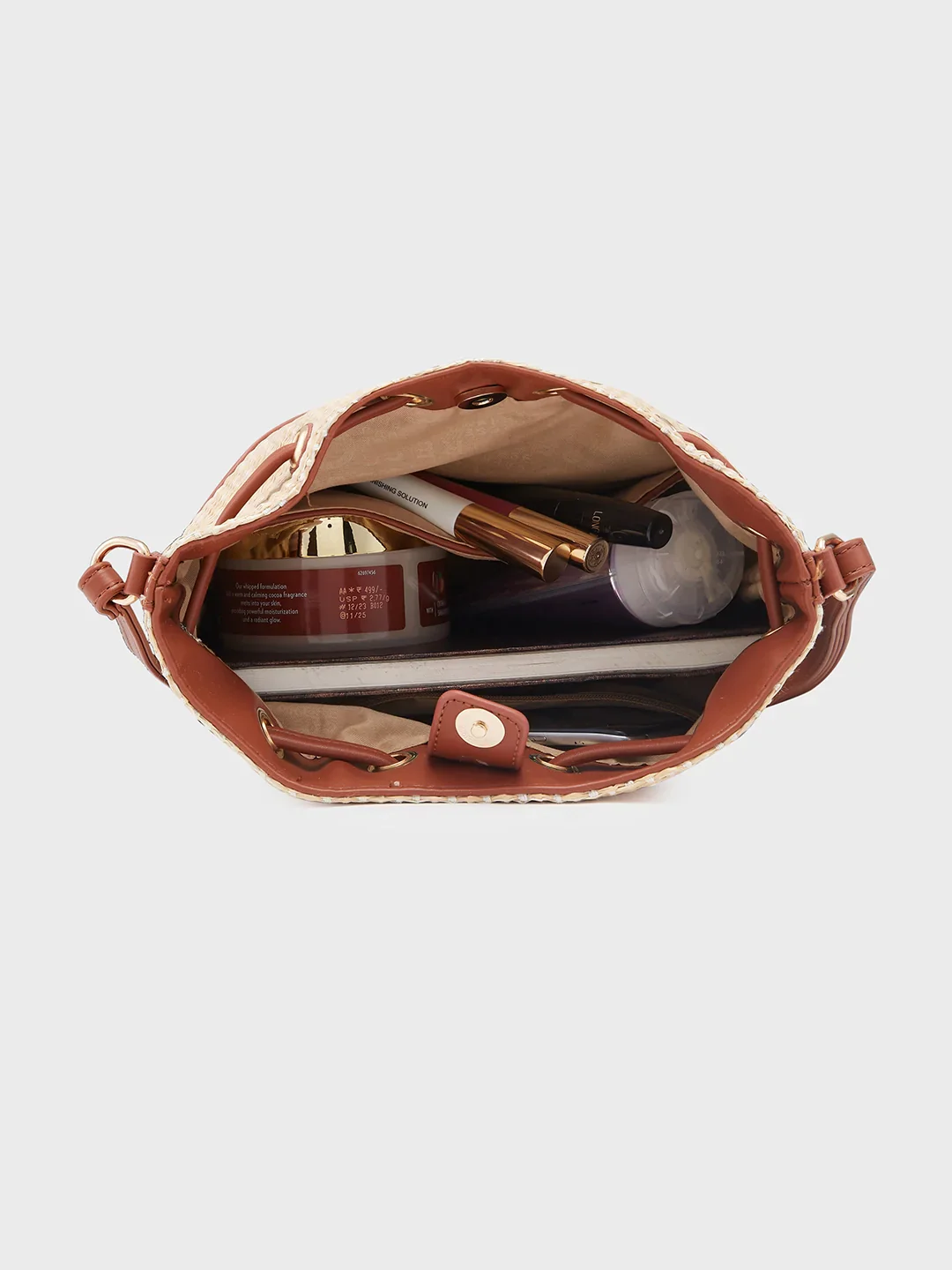 Caprese Georgia Medium Brown Sling Bag - Image 11