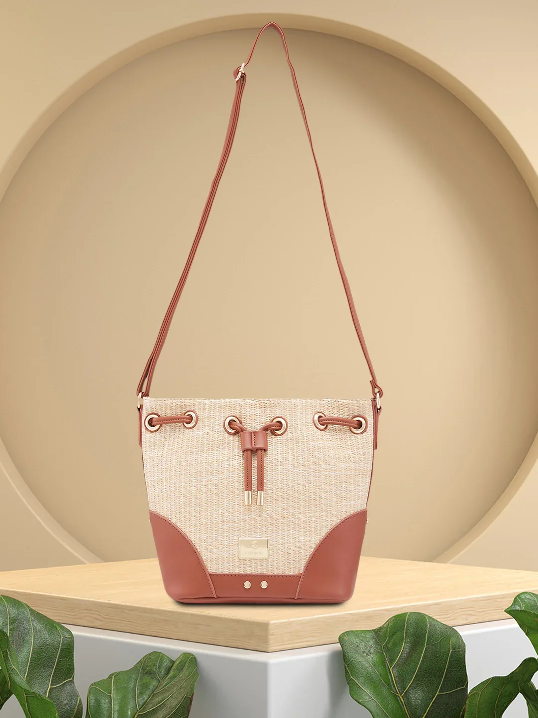 Caprese Georgia Medium Brown Sling Bag - Image 6