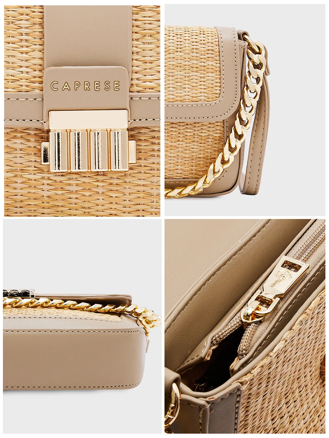 Caprese Georgia Small Beige Sling Bag - Image 15