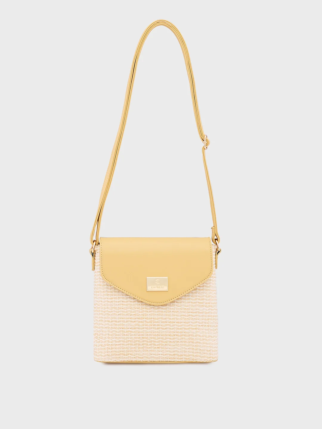 Caprese Georgia Small Light. Yellow Crossbody Bag - Image 13
