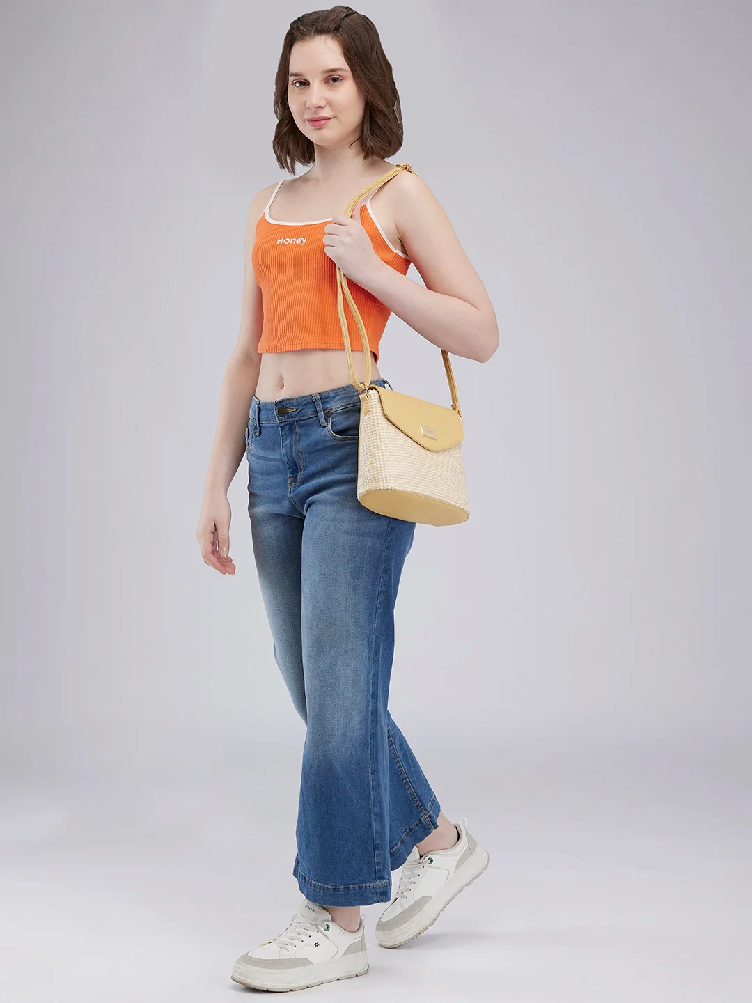Caprese Georgia Small Light. Yellow Crossbody Bag - Image 2