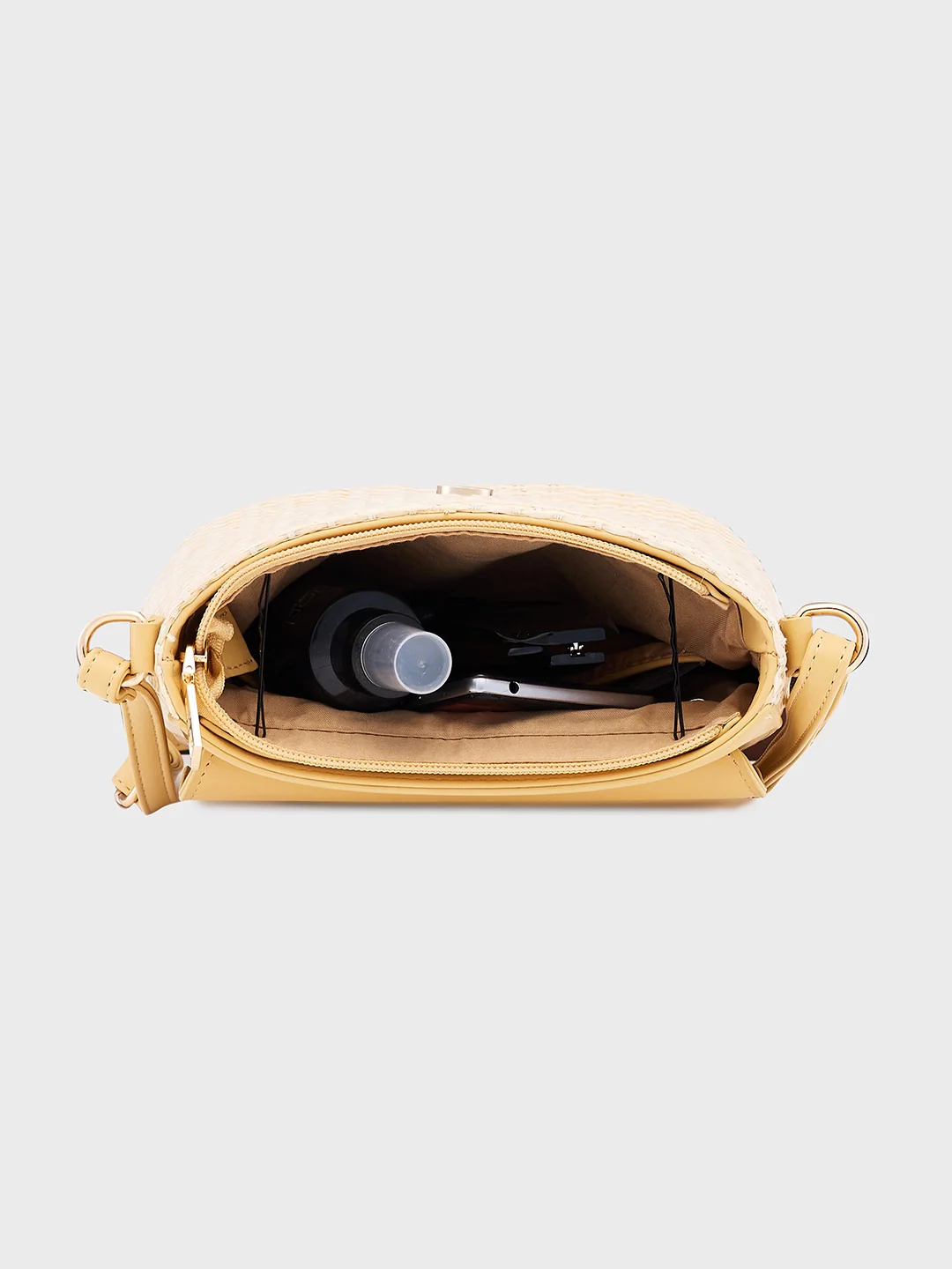Caprese Georgia Small Light. Yellow Crossbody Bag - Image 8