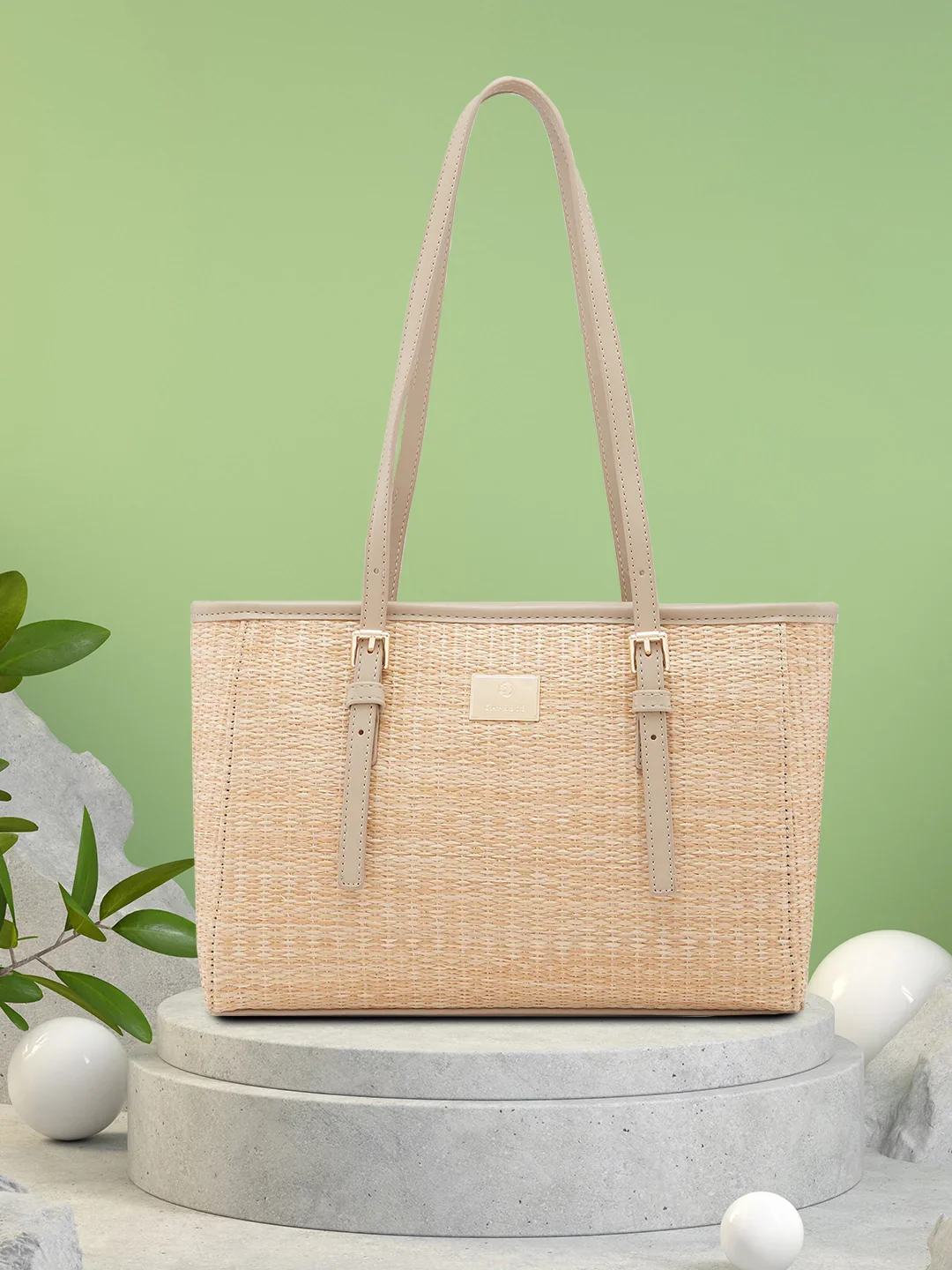 Caprese Georgia Medium Beige Tote Bag - Image 2