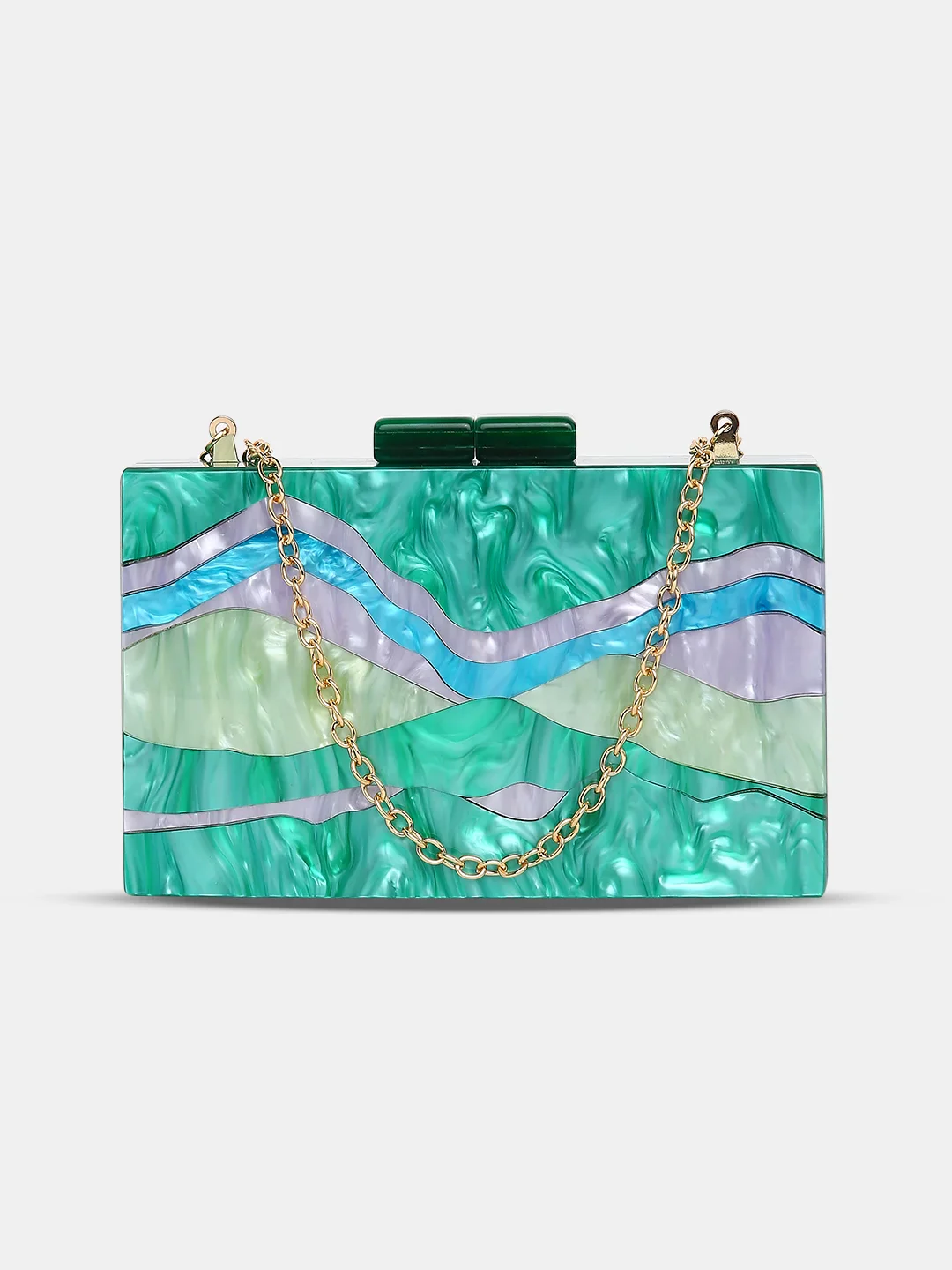 Caprese Gia Small Green Clutch - Image 10