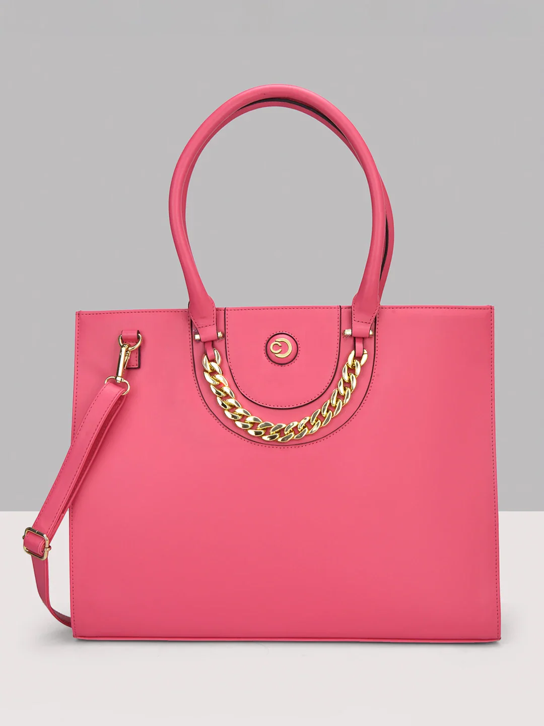 Caprese Giaa Large Fuchsia Laptop Tote Bag