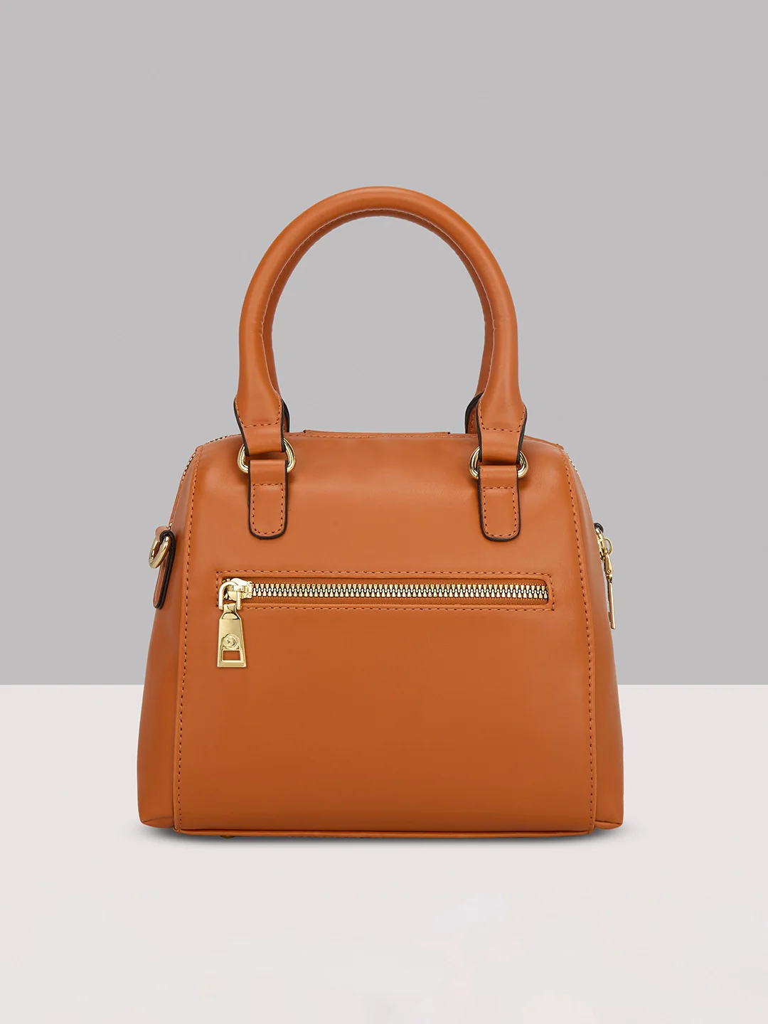 Caprese Giaa Small Tan Satchel Bag - Image 5