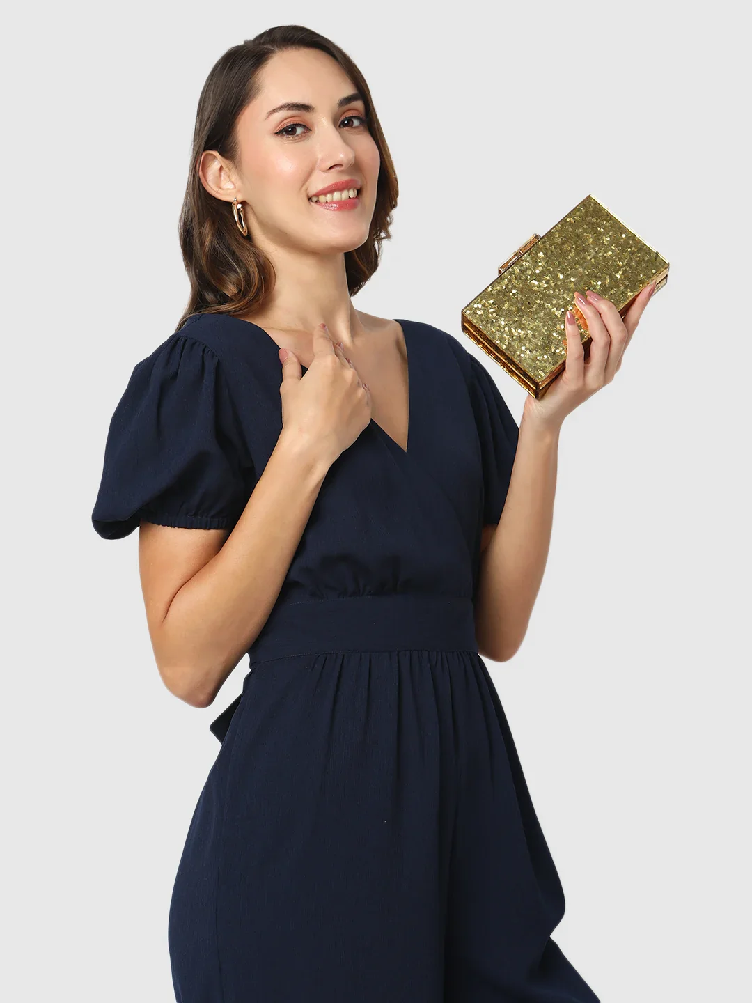 Caprese Gianna Small Gold Clutch - Image 11