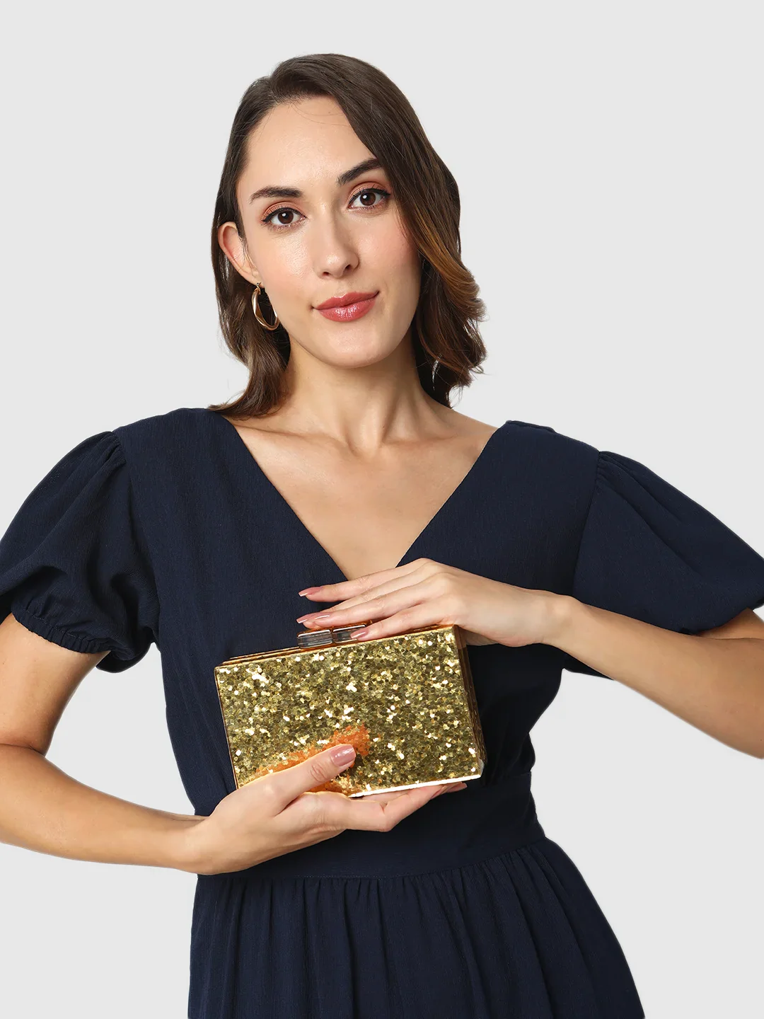 Caprese Gianna Small Gold Clutch - Image 2