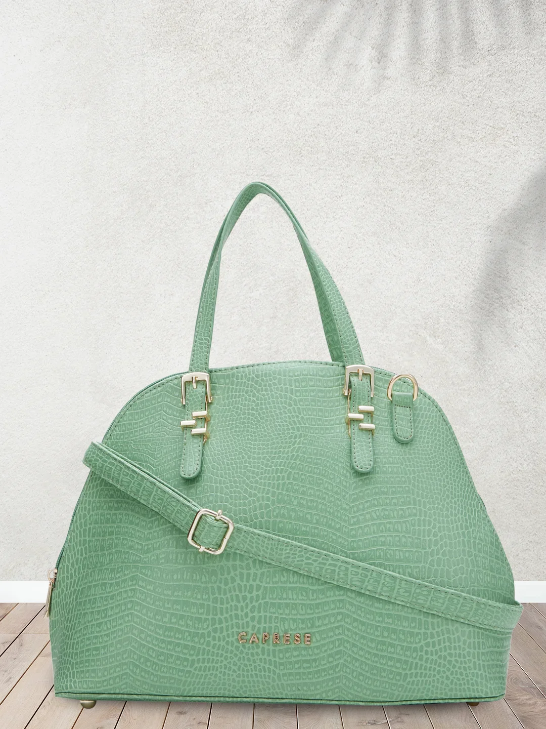 Caprese Gianna Medium (E) Green Satchel Bag