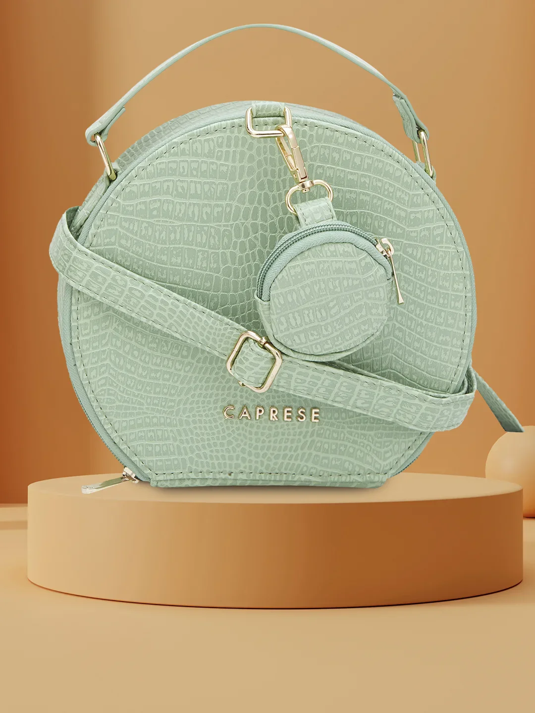 Caprese Gianna Small (E) Green Sling Bag