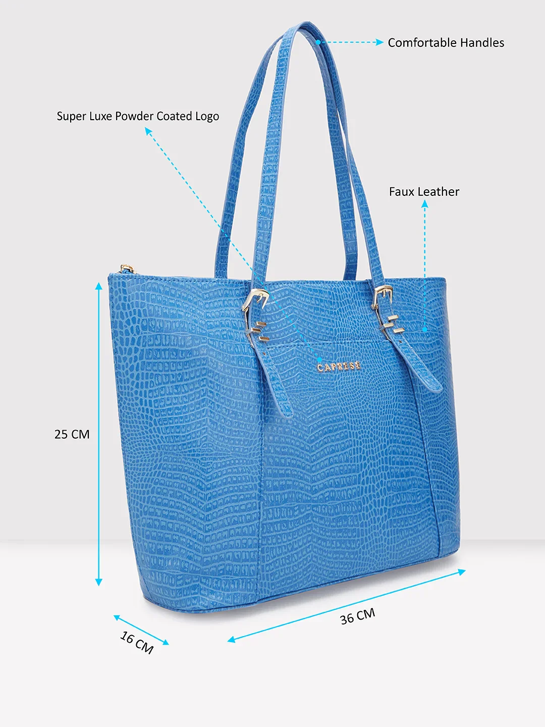 Caprese Gianna Large (E) Blue Tote Bag - Image 6
