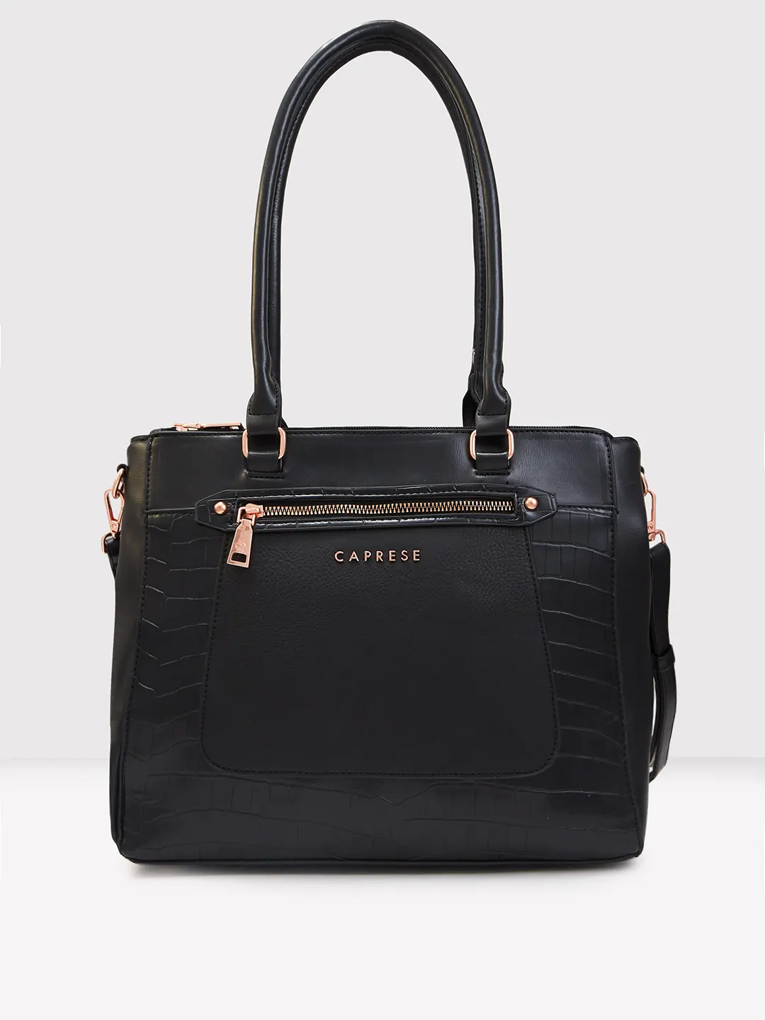 Caprese Gigi Large Black Satchel Bag - Image 6