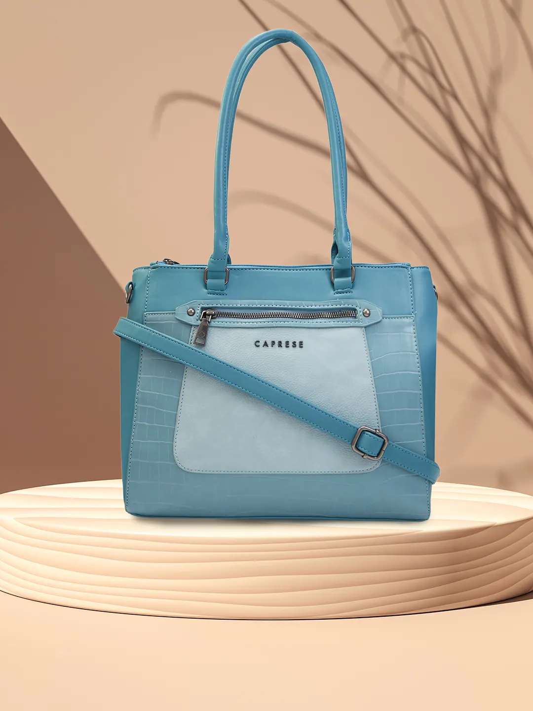 Caprese Gigi Large Sapphire Satchel Bag - Image 2
