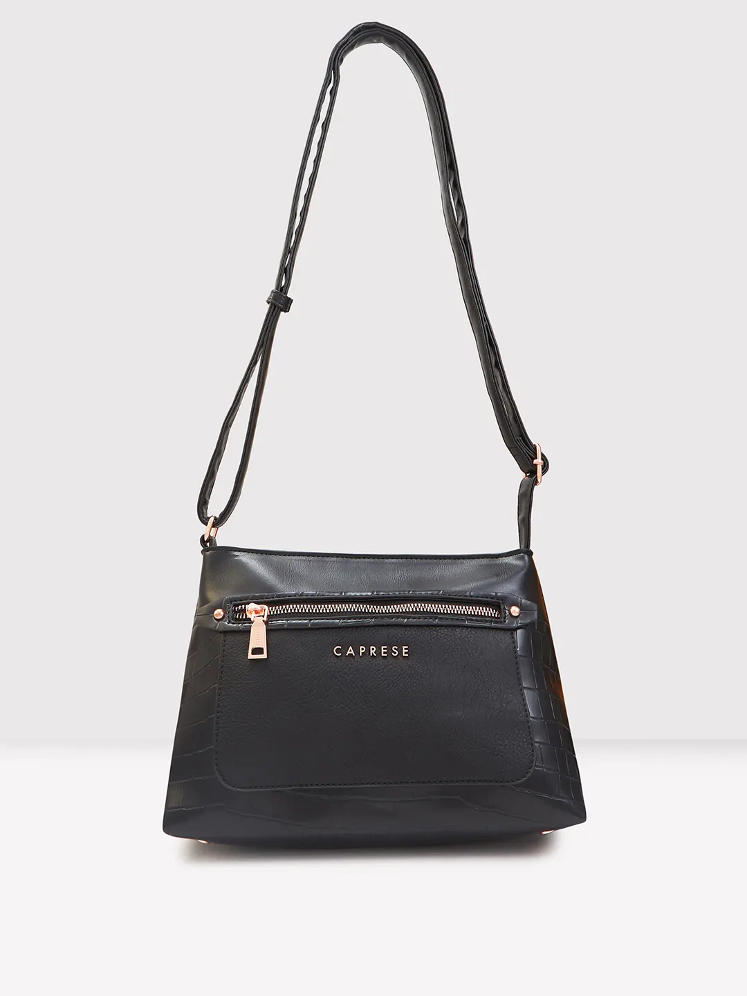 Caprese Gigi Medium Black Sling Bag