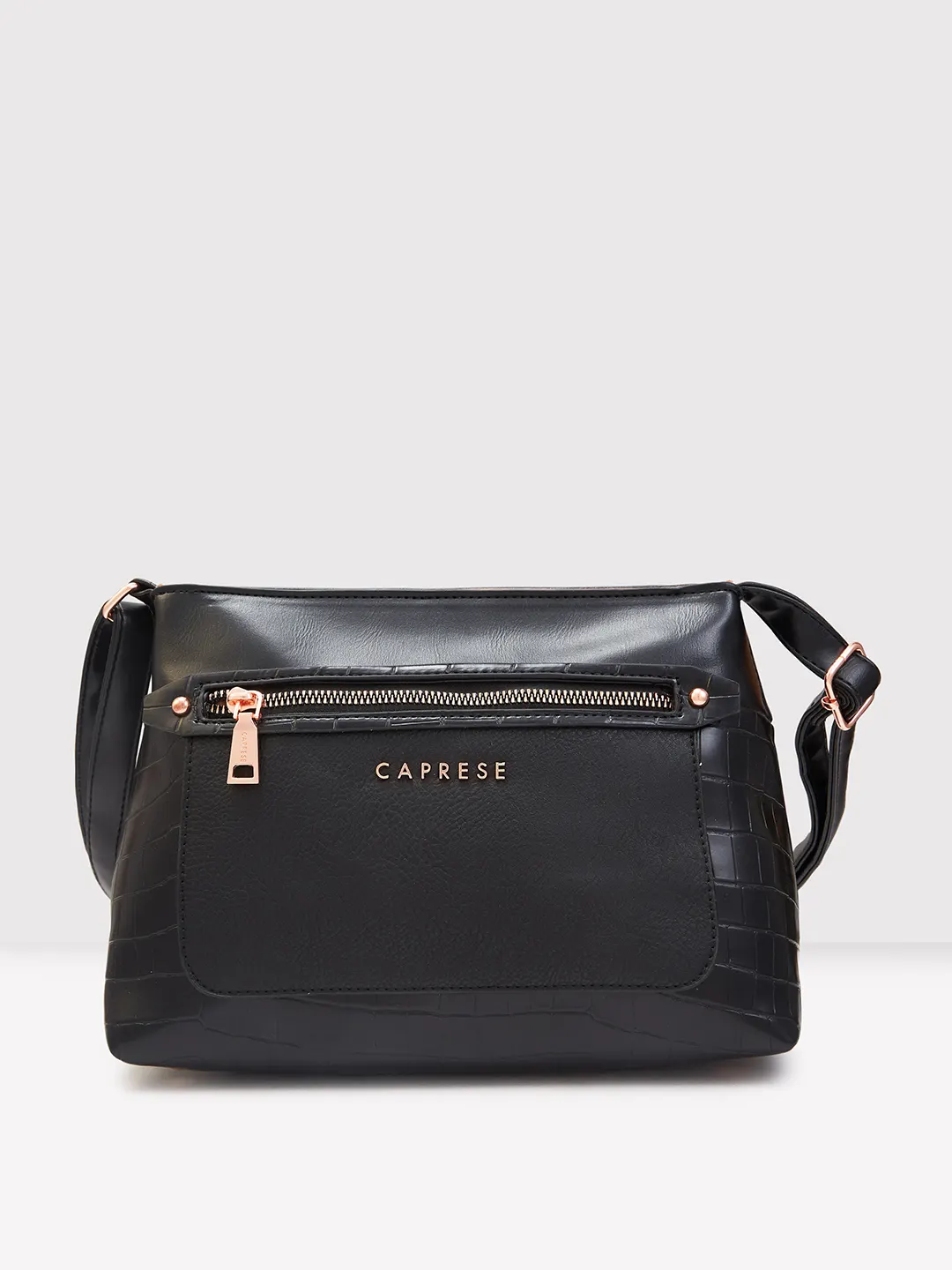 Caprese Gigi Medium Black Sling Bag - Image 6