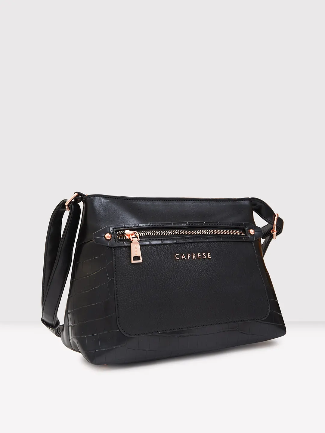 Caprese Gigi Medium Black Sling Bag - Image 8