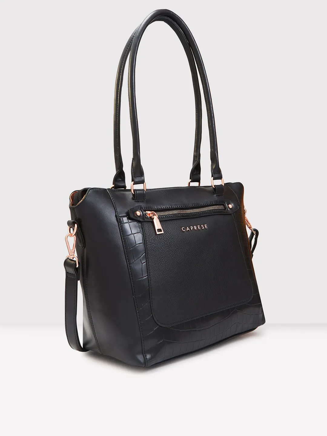 Caprese Gigi Large Black Tote Bag - Image 5