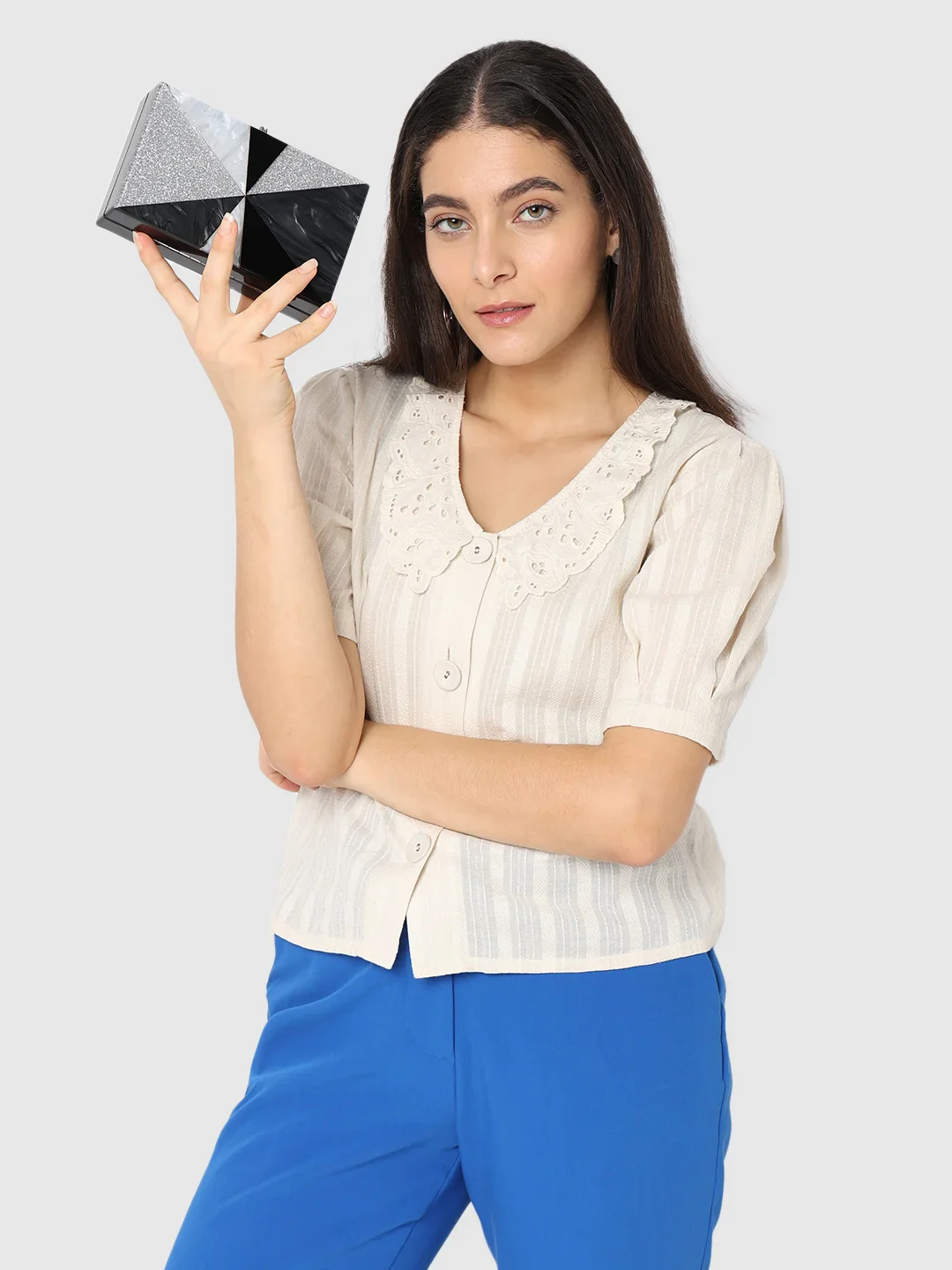 Caprese Gilia Small Black Clutch - Image 2
