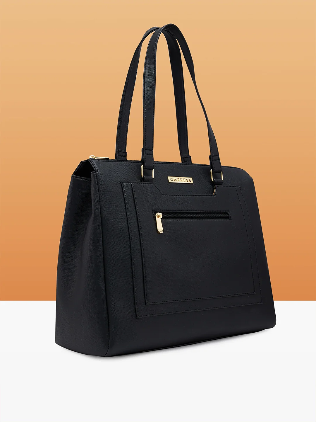 Caprese Ginty Medium Black Satchel Bag - Image 8