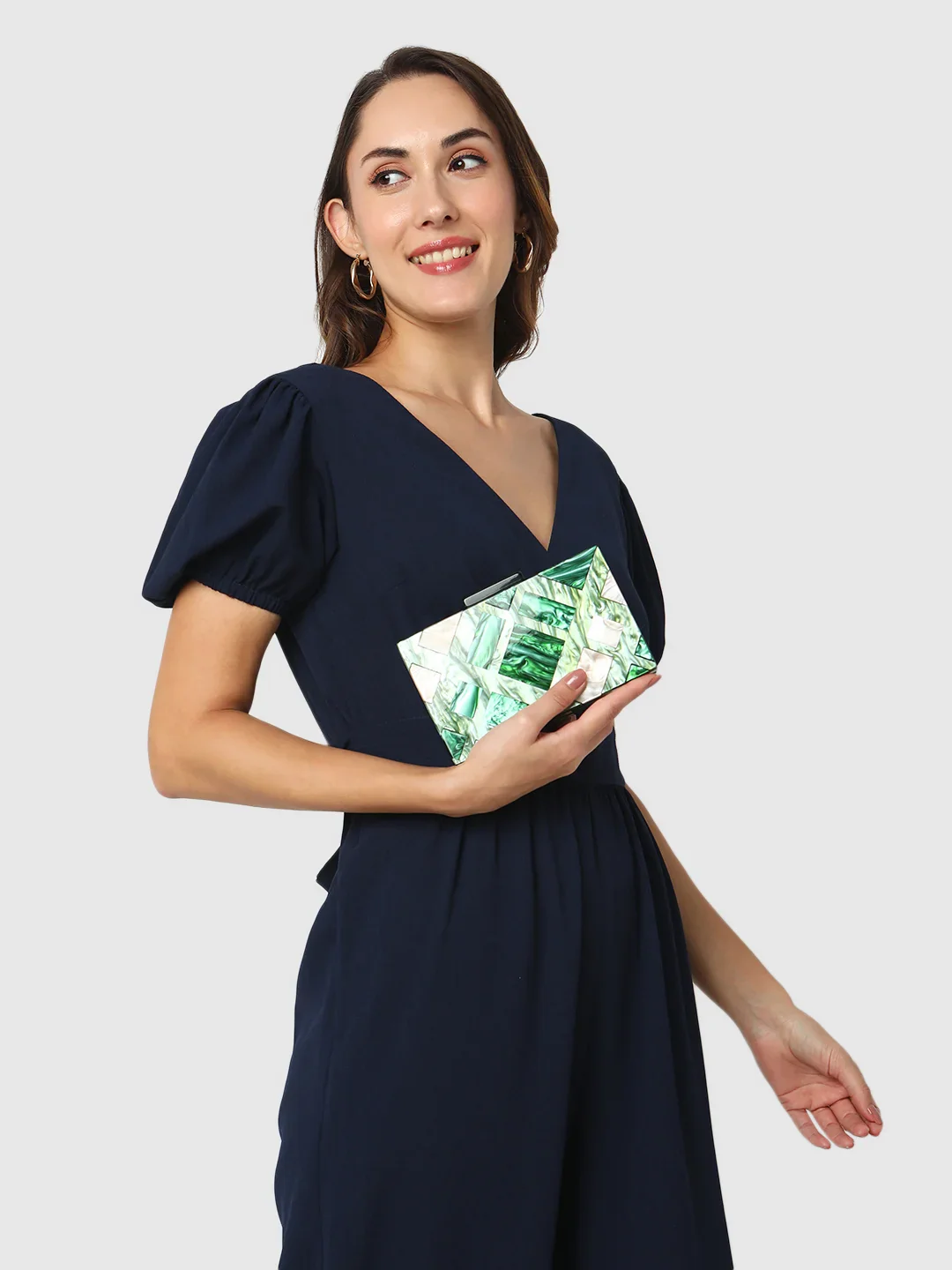 Caprese Gisella Small Green Clutch - Image 11