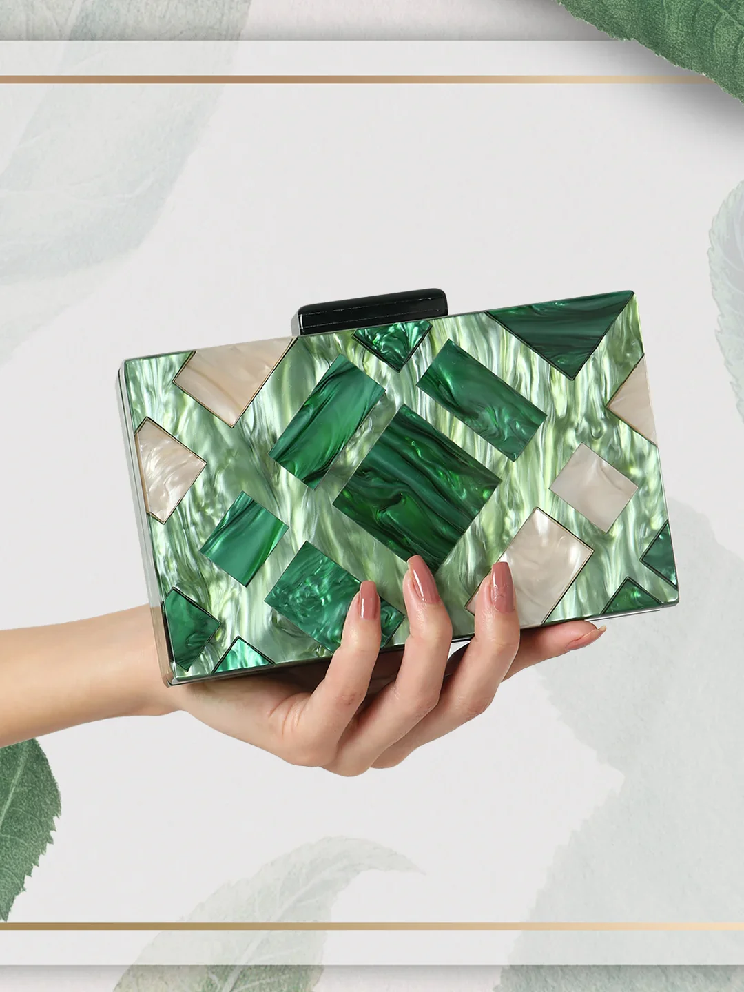 Caprese Gisella Small Green Clutch - Image 3