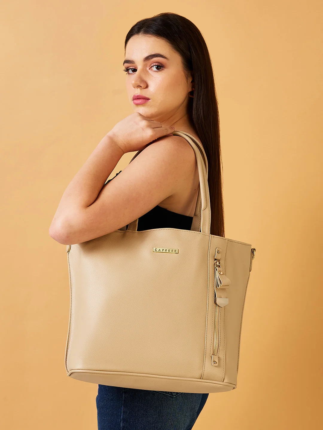 Caprese Gladys Medium Skin Tote Bag - Image 11