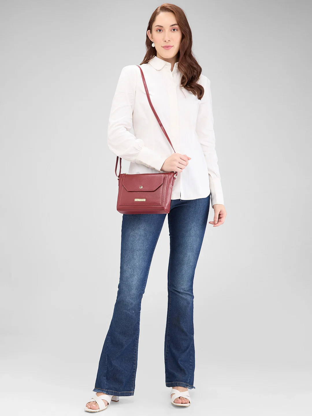 Caprese Glenn Medium Plum Sling Bag - Image 3