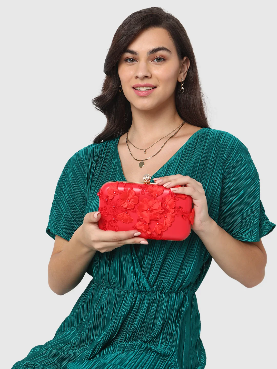Caprese Gloria Small Red Clutch - Image 2