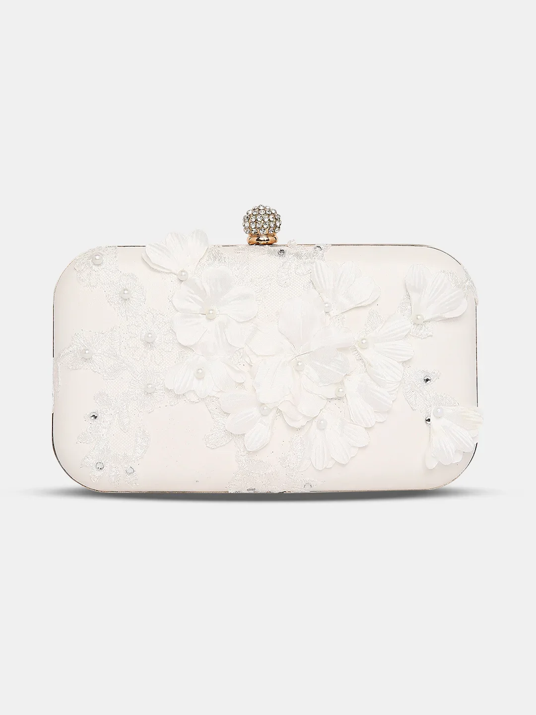 Caprese Gloria Small White Clutch