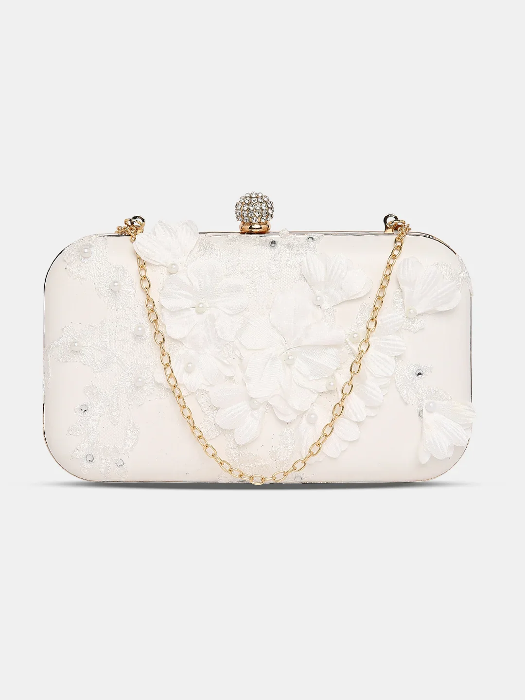 Caprese Gloria Small White Clutch - Image 10