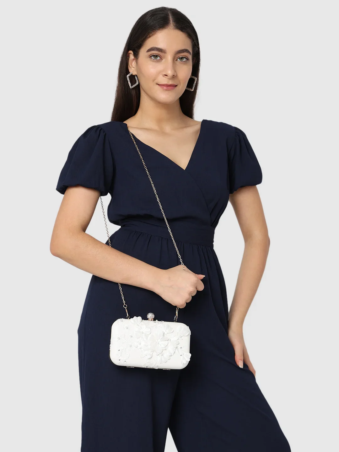 Caprese Gloria Small White Clutch - Image 11